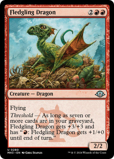 Magic Single- Fledgling Dragon (MH3)