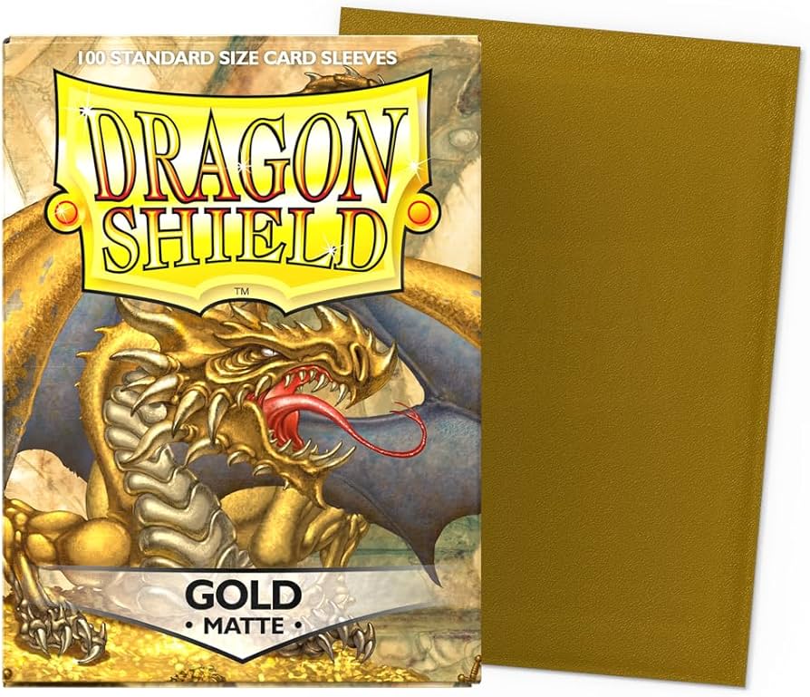 Dragon Shield - Gold Matte - 100 Standard size sleeves