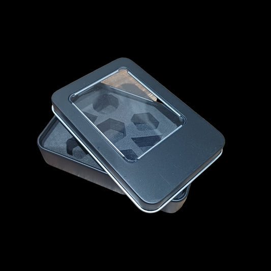 D&D Dice Tin - Black with Window