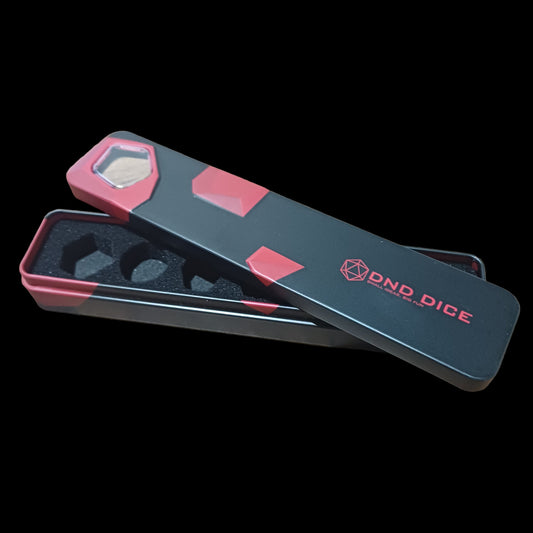 D&D Dice Tin - Black and Red