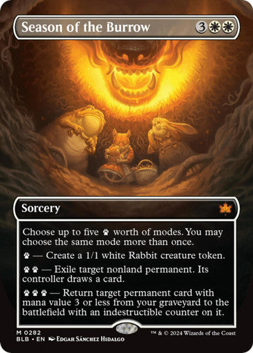 Magic Single - Season of the Burrow [Borderless Foil] (BLB)