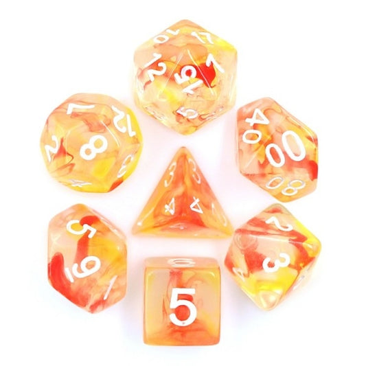 Storm poly dice - Yellow Pink